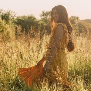 Anthropologie Payal Jain Fallon Eyelet Maxi Dress In Marigold Yellow 4 NWOT